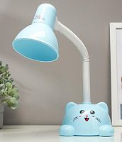 Светильник настольный "Котик" 220В Е27 60Вт Голубой фото Светильник настольный "Котик" 220В Е27 60Вт Голубой картинка